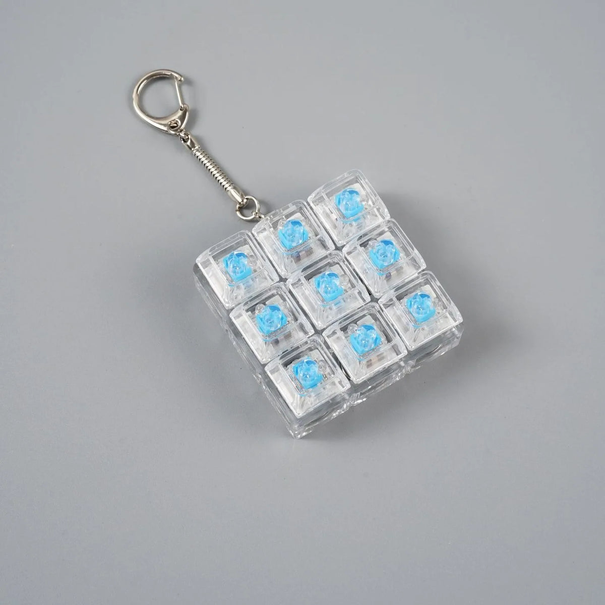 LED Light Keyboard Keychain Fidget Toy Clickable Button Stress