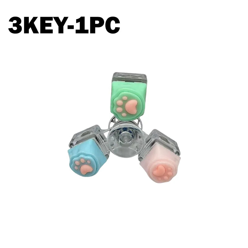 LED Light Keyboard Keychain Fidget Toy Clickable Button Stress