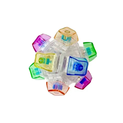 LED Light Keyboard Keychain Fidget Toy Clickable Button Stress