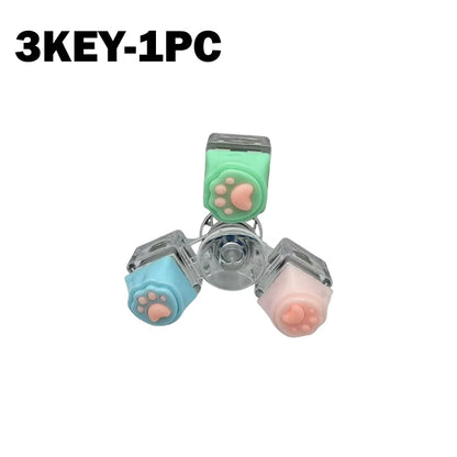 LED Light Keyboard Keychain Fidget Toy Clickable Button Stress