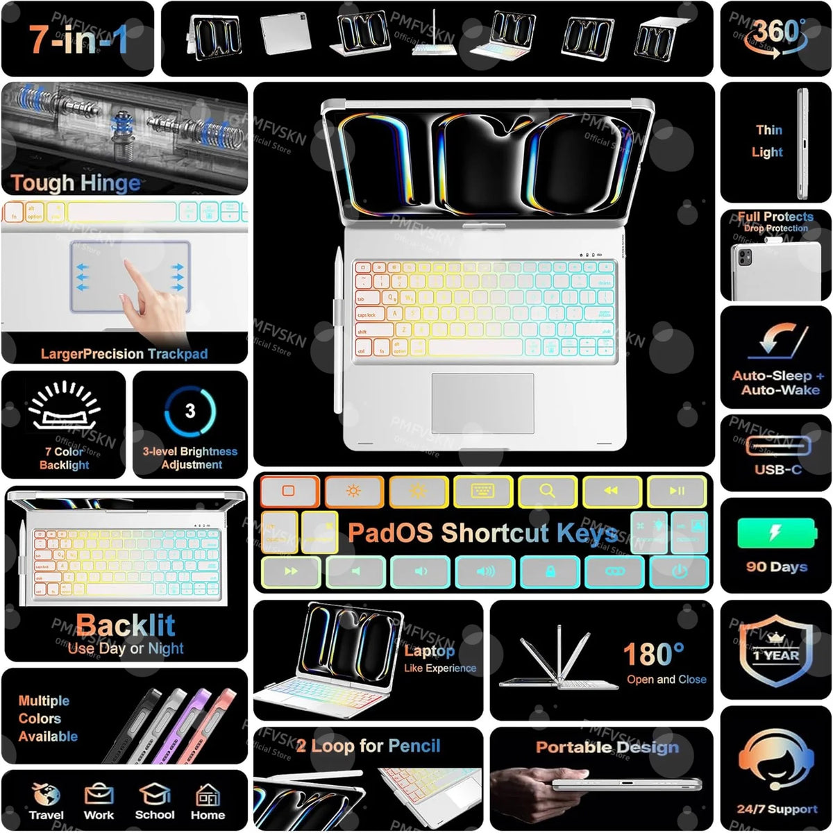 360° Magic Keyboard Case For iPad