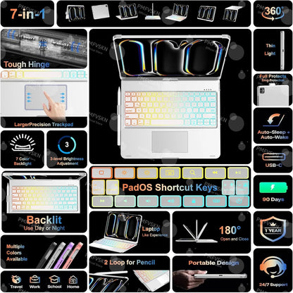 360° Magic Keyboard Case For iPad