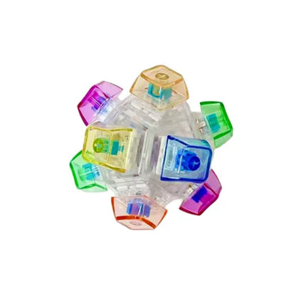 LED Light Keyboard Keychain Fidget Toy Clickable Button Stress
