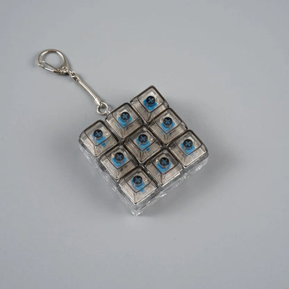 LED Light Keyboard Keychain Fidget Toy Clickable Button Stress