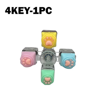 LED Light Keyboard Keychain Fidget Toy Clickable Button Stress